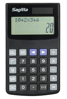 Calculator Sagitta two-row basic