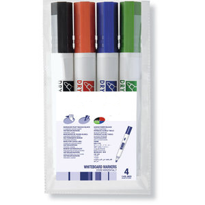 Whiteboard markers, pack of 4