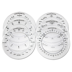 Measurement discs for fraction circles