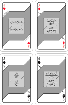 Korttipeli - Algebra (harmaa)