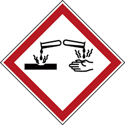 Varningsetikett kemikaliebestndig - Frtande 250 st