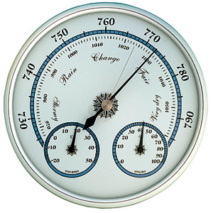 Barometer m. termo- & hygrometer