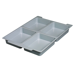 Insert for storage tray 75 mm, 4 compartments