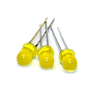 Flashing LED  5 mm yellow, pack of 10