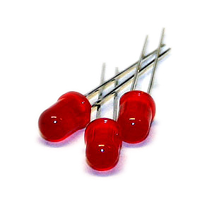Flashing LED  5 mm red, pack of 10