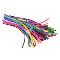 Pipe cleaners coloured, pack of 100