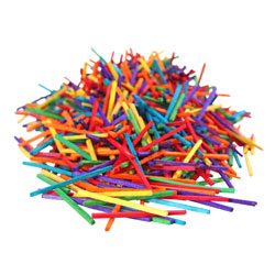 Wooden sticks coloured, pack of 1000